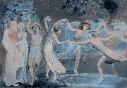 William Blake Oberon, Titania and Puck with Fairies Dancing oil on canvas